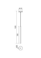 Závěsné svítidlo KANJI SU 550 LED 7W 3000K BK REDO 01-1223