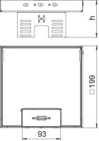 OBO RKSN2 UZD3 4VS20 Čtvercová kazeta se šňůrovým vývodem 200x200mm Nerez ocel