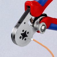 Samonastavitelné kleště pro lisování kabelových koncovek 180 mm KNIPEX 97 55 04