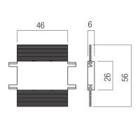 XTINY RECESSED LINEAR CONNECTOR 48V DC I