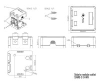 Zásuvka modulární Solarix pro 2 keystony na omítku bílá  23100122