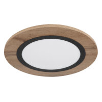 Stropní svítidlo LEA černá/dřevo LED 15W 230V, 800lm 3000K GLOBO 67292D3