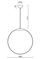 Závěsné svítidlo ADRIA P4 41W IP40 4K NZ3h SKLO OPAL chrom OSMONT ADR62782