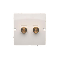 Jednonásobná zásuvka reproduktorová 1 reproduktor 6 mm2. bílá