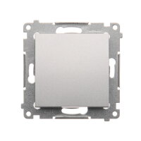 Ovládač zapínací, řazení 1/0, bez piktogramu, 10AX, 250V, stříbrná matná