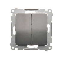 Spínač sériový IP44, 5, 10AX, 250V, antracit mat, metalizované