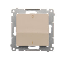 Spínač dvojpólový, řazení 2, 16AX 250V~, krémová KONTAKT SIMON DW2A.01/41