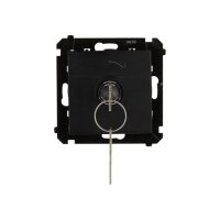 Spínač jednopólový na klíč, 2 polohový, řazení 0-1, 5 A / 250 V~ černá matná