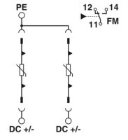 Svodič přepětí typu 2 VAL-SEC-T2-2+0-120DC-FM PHOENIX CONTACT 2907874