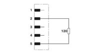 Zakončovací odpor SAC-5P-M12MS CAN TR 120 2/5 PHOENIX CONTACT 1401021