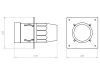 Průchodka protipožární do stropu pro trubku M50 do dutých stropů KAISER 9459-06