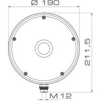 Maják zábleskový FAROLAMP X P 240 V, AC, IP54, M12, červená SIRENA 84982
