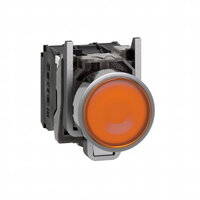 Schneider xB4BW35B5 Ovládač stiskací prosvětlený,lícující,1 Z+1V,24V,žlutý