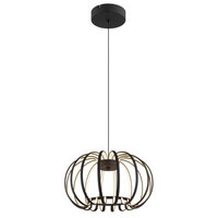 Závěsné svítidlo RIBBON černá matná LED 40W 230V,2680lm, 3000K GLOBO 15946B