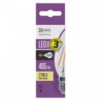 LED žárovka Filament 4W(40W) 465lm E14 WW candle Emos teplá bílá