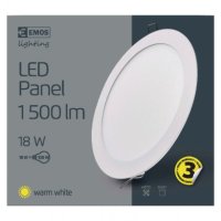 LED vestavný kruhový panel 18W 1500LM IP20 WW bílý ZD1141 Emos teplá bílá