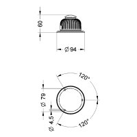 Houkačka s optickou signalizací BABYSAI LED 240V AC IP43 95 dB trvalý tón 37809