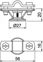 OBO 5230217 Držák vedení 113 8-10