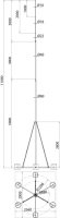 Dehn 105911 Jímací tyč volně stojící D60/10mm L11M Al se stativem R1200mm St/tZn