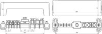 Ekvipotenciální přípojnice s krytem 5x 2,5-25mm2, 3x16-95mm2, 1x pásek 30x4mm