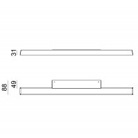 9341 - LIRA APPL.L700 23W NERO RAGG.