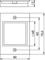 OBO T4B P6 9011 Krycí deska 1nás. Modul 45 pro T4B 55x77mm grafitově černá