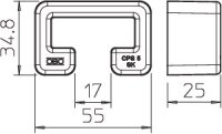 OBO MS5030 SK Ochranný kryt 55x25mm oranžová Polyetylén PE