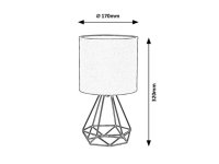Kinga E14 1x 40W IP20 zlato RABALUX 3017
