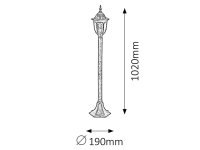 Milano E27 1x 60W IP43 antická zlatá RABALUX 8375