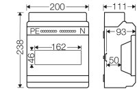 KV 90-Jističová skříň polykarbonát 9 modulů (9x18 mm), IP65 HENSEL KV PC 9109
