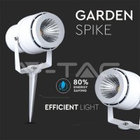 12W LED Garden Spike Lamp White Body 300