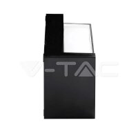 12W LED Wall Light Sami-Frame Black Square 4000K, VT-827 V-TAC SKU218540