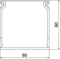 OBO CABLIX 6060 S Propojovací kanál CABLIX 60x60x2000 kamenná šeď