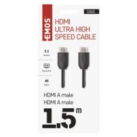 HDMI 2.1 high speed kabel A vidlice A vidlice 1,5 m EMOS S10101