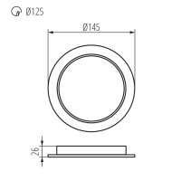 Vestavné svítidlo TAVO LED DO 12W-NW KANLUX 36512