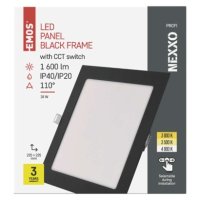 LED PANEL VESTAVNÝ ČTVEREC 18W 1500LM IP20 CCT Č TRIAC EMOS ZD2343T