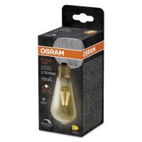 Světelný zdroj OSRAM Vintage 1906 LED CLASSIC EDISON DIM 6.5W 824 Gold E27