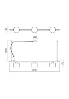 Závěsné svítidlo MILLER SU 3X42W E27 WHITE REDO 01-1550