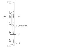 Potenciálové napájení DC 24V/5-15 V světle šedá WAGO 750-623