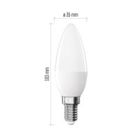 LED žárovka Classic svíčka E14 4,2W (40W) 470 lm studená bílá EMOS ZQ3E24