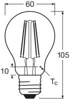 LEDVANCE LED CLASSIC A P 7.5W 840 Clear E27