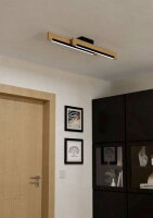 Stropní svítidlo CAMACHO LED černá/dřevo 2X10W IP20 EGLO 901736