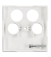 Kryt anténní zásuvky TV, typ HSAT-M, 4 otvory, bílý SCHRACK EV104311--