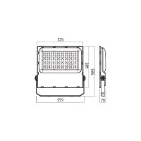 XFLOOD PROJECTOR 400W 90-305V AC 3000K C