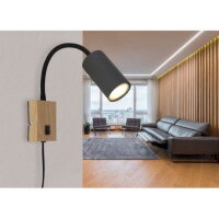 Nástěnné svítidlo ROBBY grafit 1x GU10,max. 25W 230V GLOBO 57911WG