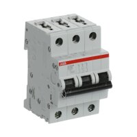 S203M-D25 3 fázový jistič 25 A char. D 10kA ABB 2CDS273001R0251