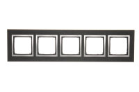 Rámeček 5-násobný Simon 54 Nature, IP20/IP44, kovový inox yin DRN5/78