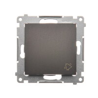 Ovládač zapínací ZVONEK, řazení 1/0, 16AX 250V,hnědá matná metalizované