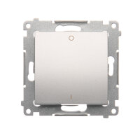 Spínač dvojpólový, řazení 2, 16AX 250V~, stříbrná matná metalizované DW2A.01/43