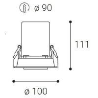 Svítidlo HIDE, W DIM 20W 3000K LED2 2252631D